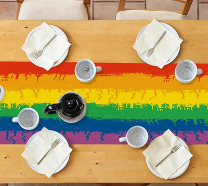 Linen Rainbow Table Runner