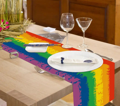 Linen Rainbow Table Runner