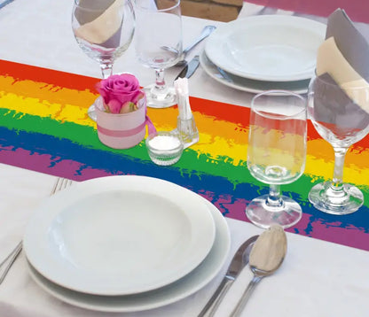 Linen Rainbow Table Runner