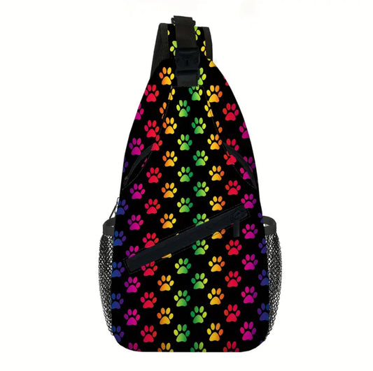 Rainbow Puppy Feets Crossbody Bag