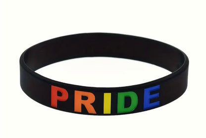 Pride Bracelet Black Silicone