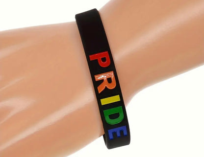 Pride Bracelet Black Silicone