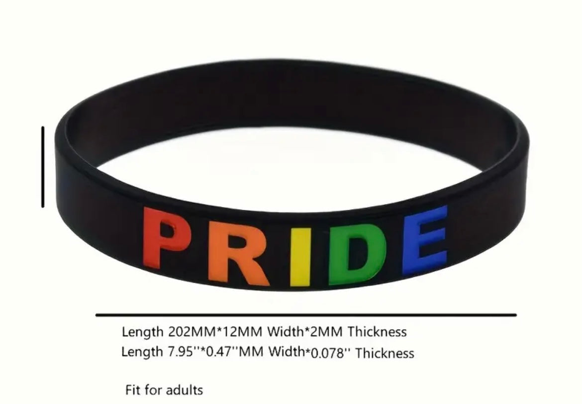 Pride Bracelet Black Silicone