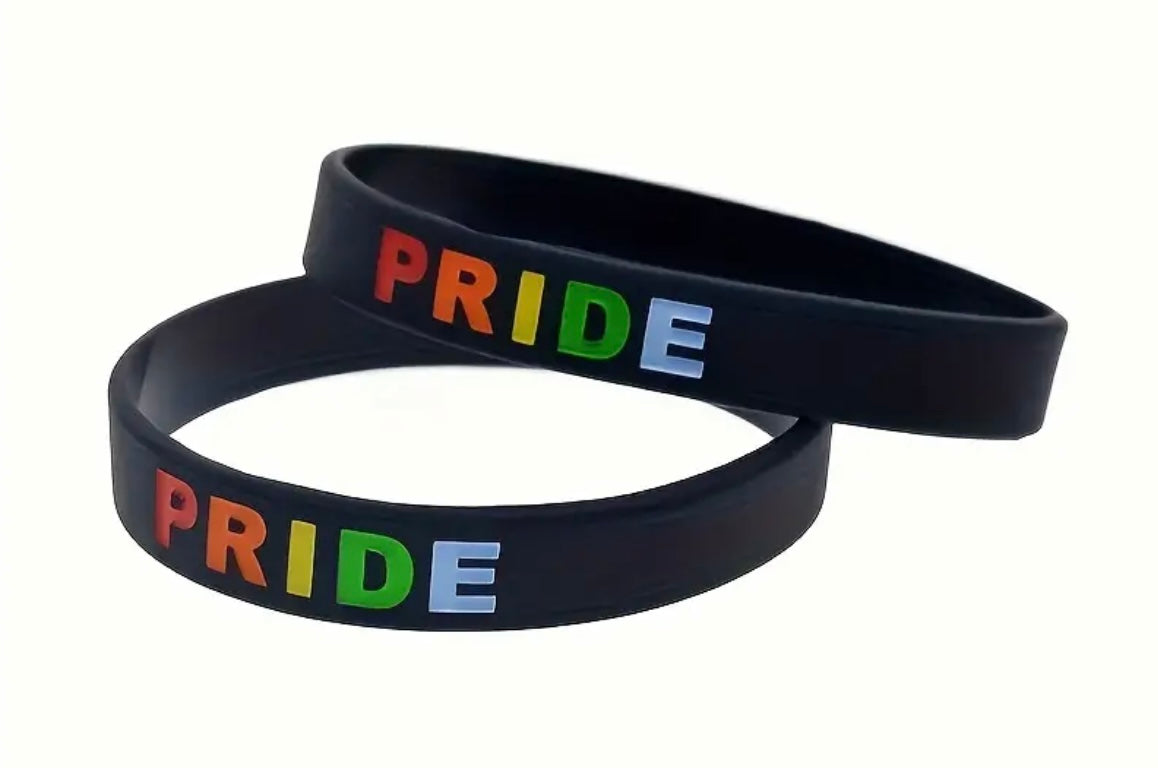 Pride Bracelet Black Silicone