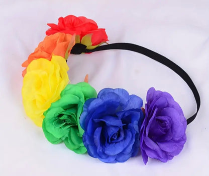 Rainbow Flower Headband