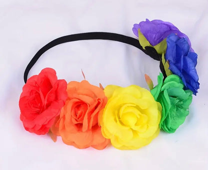 Rainbow Flower Headband