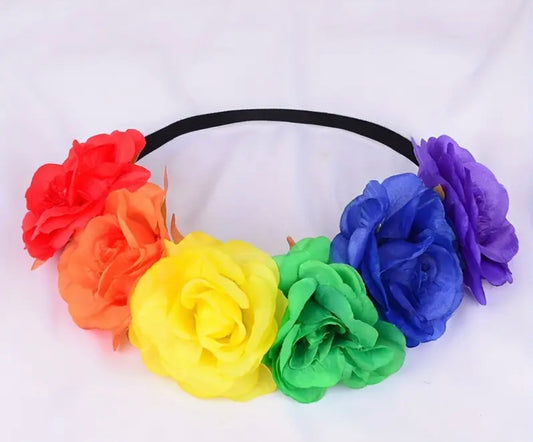 Rainbow Flower Headband